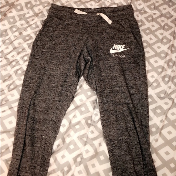 Nike Pants - grey nike cropped sweatpants
